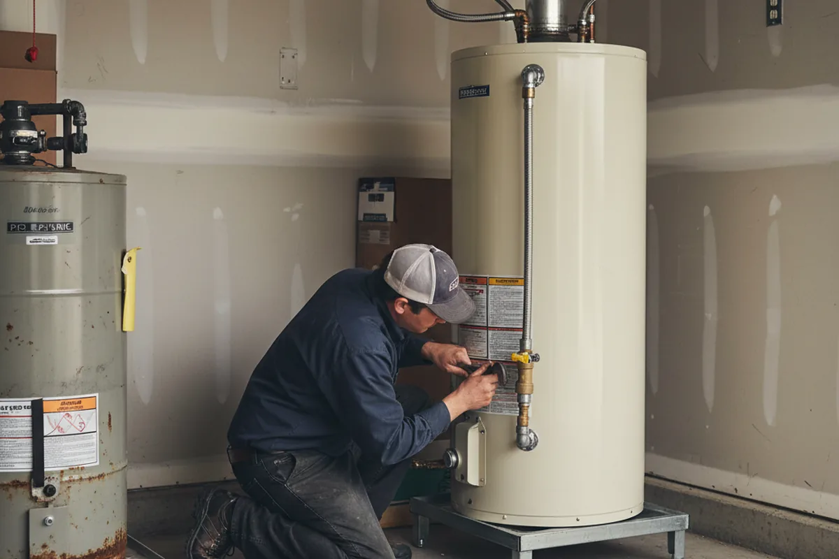 Water heater and shutoff valve replacement in Merion Station